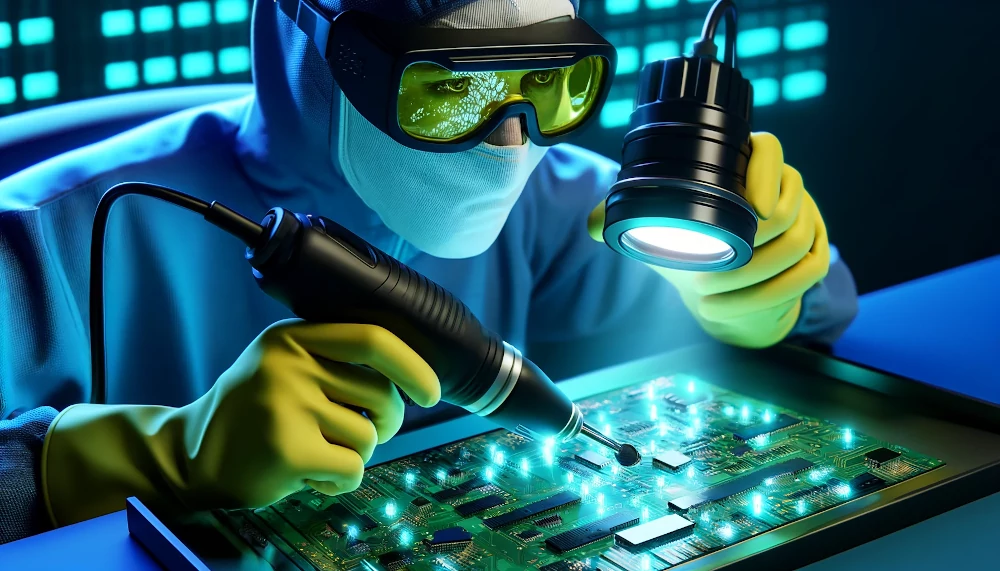 UV lamp for circuit boards
